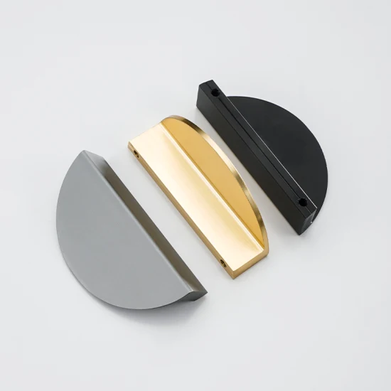 Новые круглые алюминиевые ручки ящика в стиле Nodic, изогнутые ручки шкафа золотого цвета, другая фурнитура для мебели для ванной комнаты